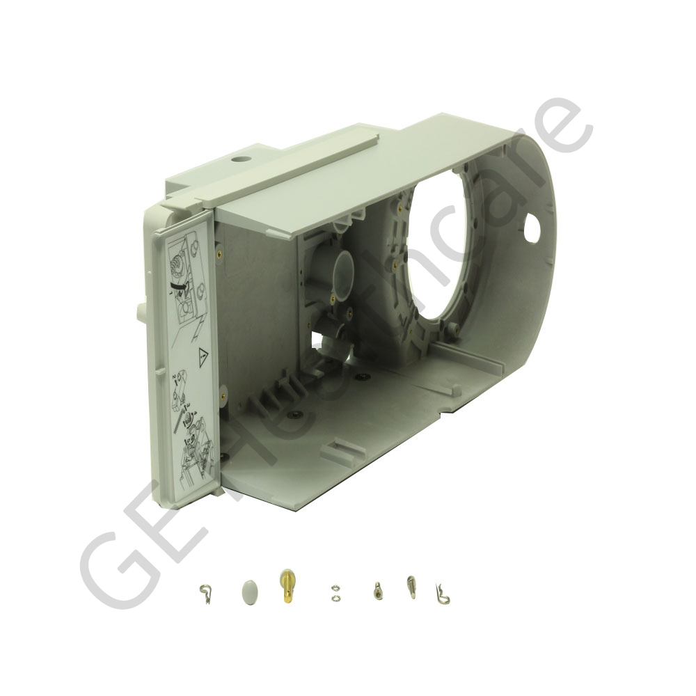 Base de montagem do sistema respiratório, com porta de acesso e alça de apoio Base de montagem do sistema respiratório, com porta de acesso e alça de apoio