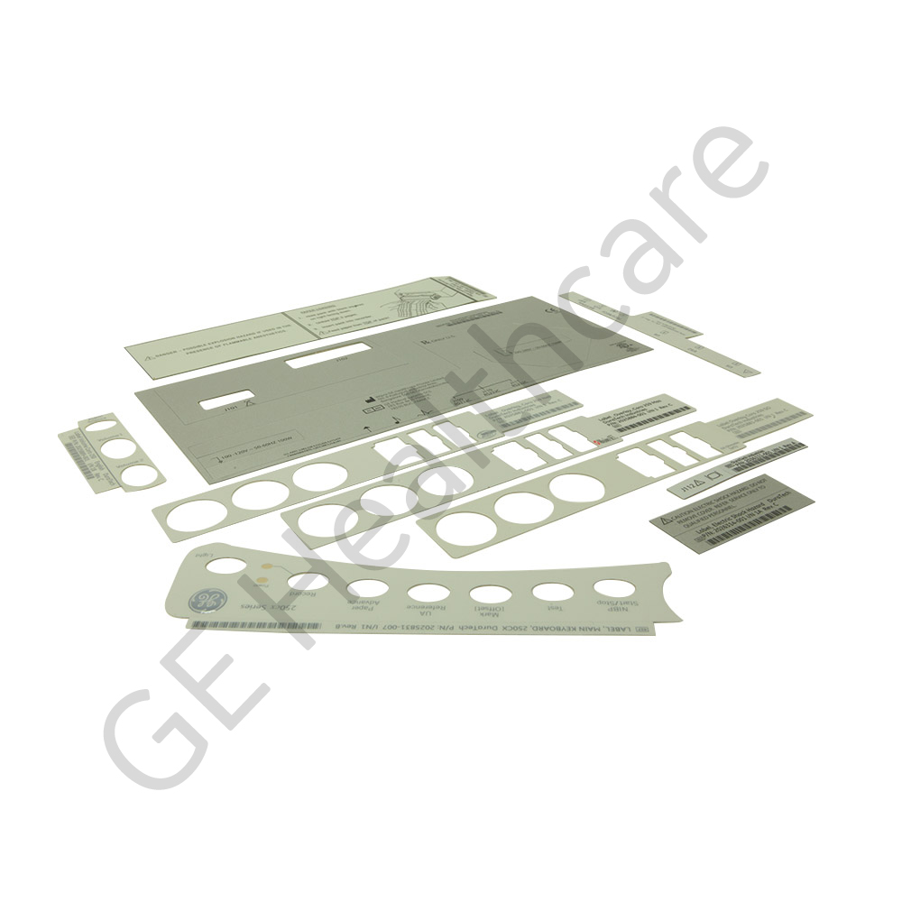 Coro 250CX Labels - English Coro 250CX Labels - English